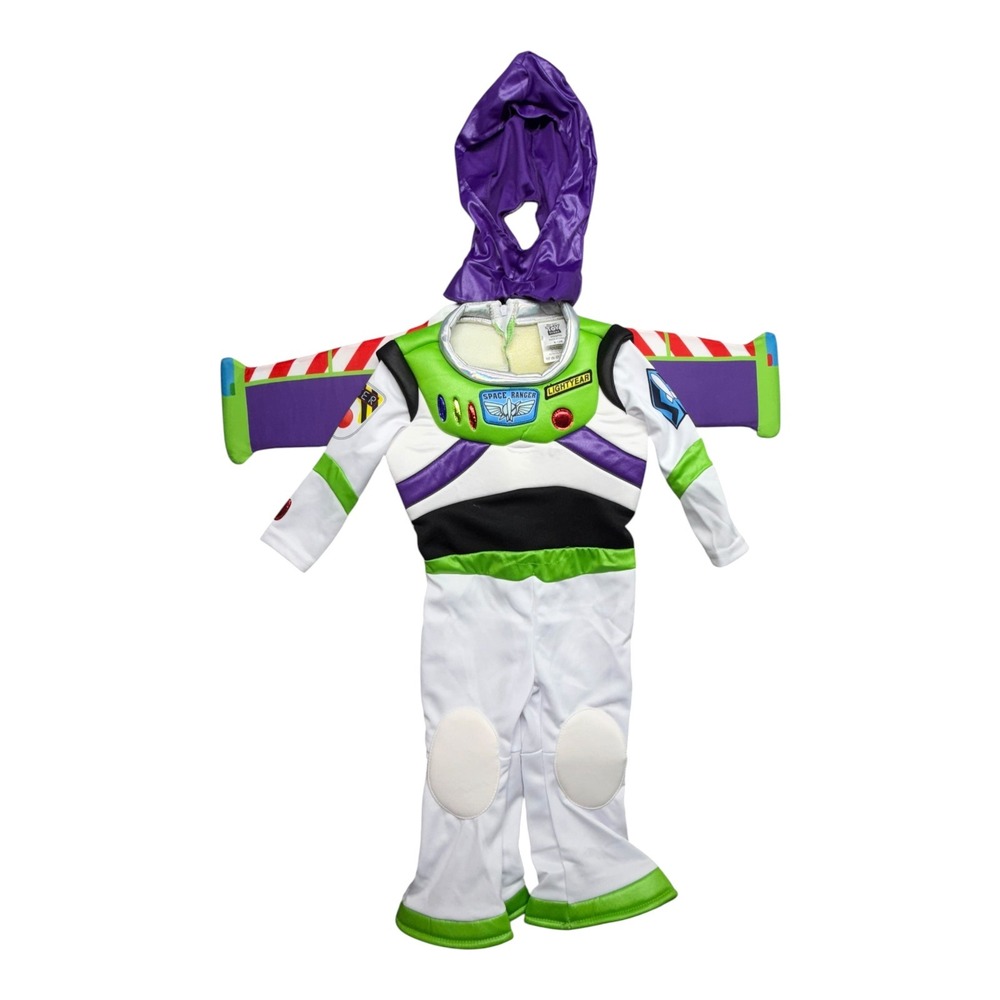 Disney Buzz Lightyear Costume in White, Green, Purple and Black